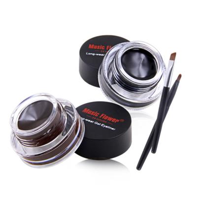 China Hot Selling Original Music Waterproof Flower Classic Sweatproof Eyeliner Cream Waterproof Set For Eye Makeup Gel Wholesale Eyeliner for sale