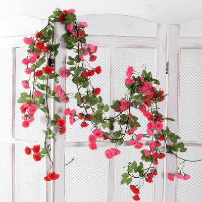 China Wholesale Party Wedding Artificial Flowers 69 Heads Rose Vines For Wedding Home Outdoor Party Ceiling Decoration for sale