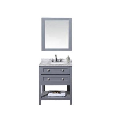 China Traditional American White Solid Wood Entop Furniture Vanity Designs Style Bathroom Cabinet Vanity for sale