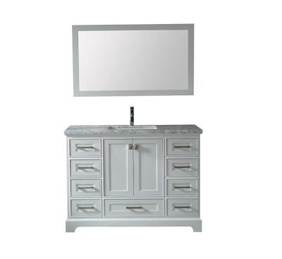 China Modern American Style Apartment Hotel ENTOP Bathroom Cabinet Oak Vanity Furniture for sale