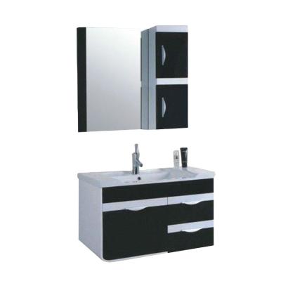 China New Modern Style Wall Mounted And Floor Standing PVC Bathroom Cabinet Set for sale