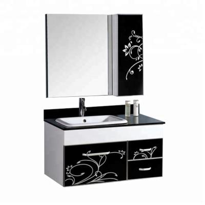 China Modern ENTOP Lacquer Ceramic Bathroom Wall Cabinet Vanity PVC for sale