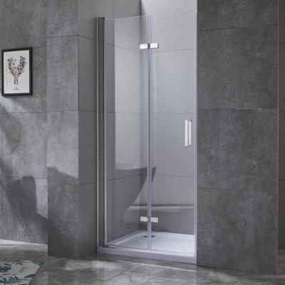 China Modern Entop Shower Screen Fold Free Glass Door Bathroom Enclosure Glass Shower Room for sale