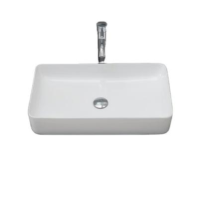 China Modern Rectangular Bathroom Vanity Ceramic Hand Basin Sink for sale