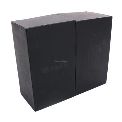 China Recyclable Luxury Solid Black Stylish Design Door Opening Magnetic Smart Watch Gift Boxes for sale