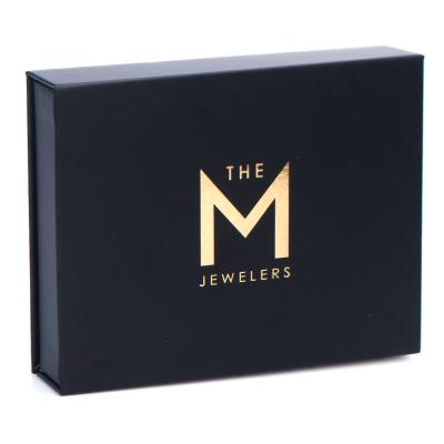 China Handmade Black Magnetic Boxes Packaging Luxury Box for sale