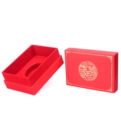 China Hot Selling Customer's Handmade Design Chinese Red Lid And Collection Base Box for sale