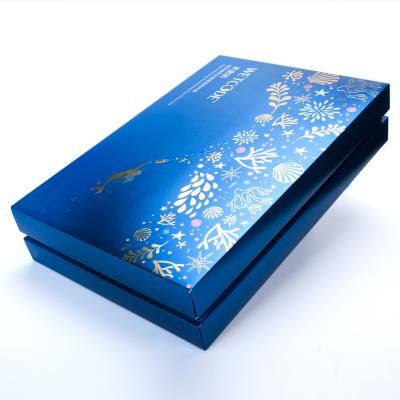 China Modern Holographic Paper Cosmetic Wrapping Paper Metallic Blue Color Recyclable for sale