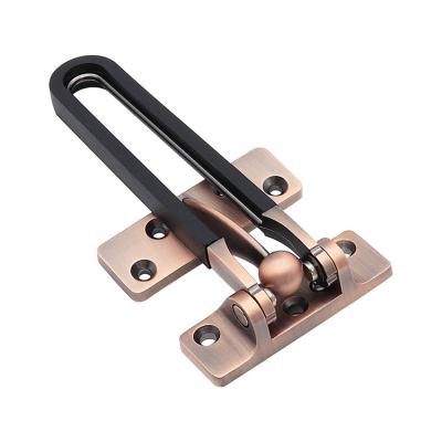 China Easy Installation Home Security Door Lock Swing Bar Door Guard For Kids Hotel Door Latch Thicken Reinforcement Solid Zinc Alloy Lock With Rubber for sale