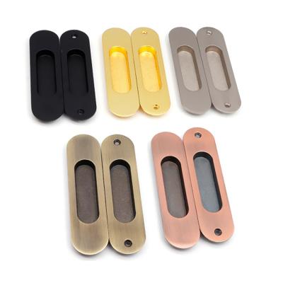 China Modern Embedded Invisible Door Handles Sliding Wooden Door Handles And Knobs Door Zinc Alloy Hardware for sale