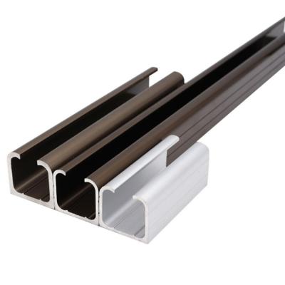 China Modern Glass Sliding Door Rail Hanging Roller Track For Wooden Doors for sale