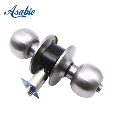 China Apartment Stainless Steel Cylindrical Knob Door Lock Round Knob Door Lock Door Cylinder Lock for sale