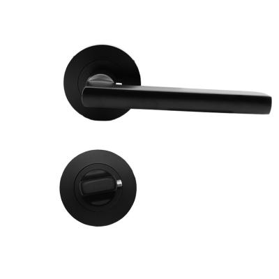 China Wholesale High Quality Zinc Alloy Simple Style Handle Black Interior Zinc Alloy Door Lock For Asia Market for sale