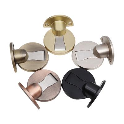 China Wholesale Modern Powerful Suction Hook Stainless Steel Door Invisible Anti-collision Magnetic Stopper for sale