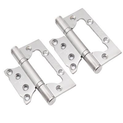 China Modern Manufacturer SUS 304 Door Hinges Slotted Ball Bearing For Wooden Door Hotel Villa 304 Lash Hinge 4x3x3mm for sale