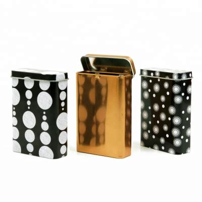 China Three Piece Candy Customized Packing Box Tin Can Rectangular Hinged Metal Tins Tinplate Tin Box For Trinkets, Cigarette, Band-aid for sale