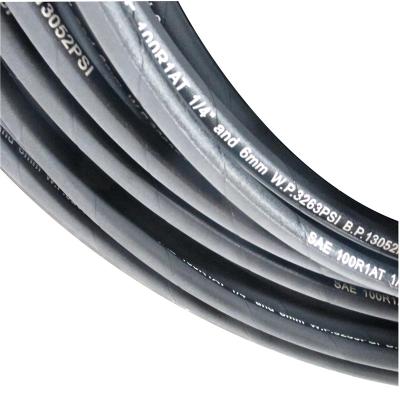 China Double Layer Braided Steel Wire Braided Rubber Hose Custom Petroleum Base Hydraulic Fluids nbr Material Wre Braided Hose for sale