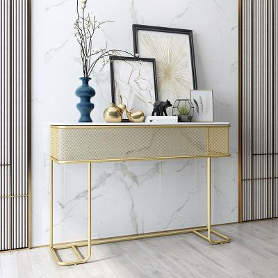 China Creative Altar luxury corner commercial fashion living room furniture design factory sale console light porch desk table for sale