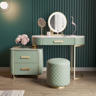 China China Factory Factory Factory Makeup Dresser Dresser Amazon Design Side Hot Selling Adjustable Vanity Sensitive High Quality Velvet Dressing Table for sale