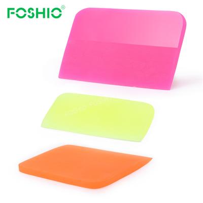 China Foshio Eco-Friendly Customize Color Logo Soft Rubber Window Tinting Tool Ppf Squeegee For Car Vinyl Wrap for sale