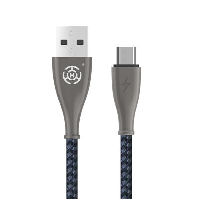 China Android Phone Charger Cable 1.2M Nylon Braided Zinc Alloy Micro USB Android Phone Charger Cable for sale