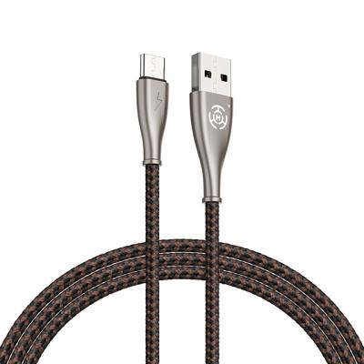 China Fast Type C Cable 2.4A Zinc Alloy Nylon Braid All In One Type C Phone Charger USB Cables For Huawei xiaomi for sale