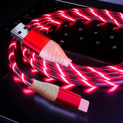 China USB Light Data Cable For Apple New LED Glow Charger Light Overflowing Light USB Fast Data Cable For Apple for sale