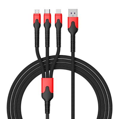 China 2021 Newest MP3/MP4 Player Fast Charging Data Cable 1.2m 3 in 1 with Data Transfer Support 5A Fast Charging for sale