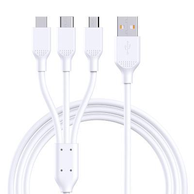 China usb charging 3 in 1 cable cheap price mobile phone fast charging 3 in 1 usb cable for iphone samsung xiaomi for sale