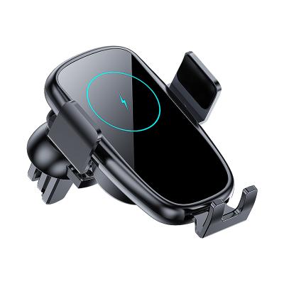 China Hot Selling Air Vent Car Phone Holder Amazon 15W Wireless Charging+Car Wireless Charger Stand Auto Clamping Wireless Charger for sale