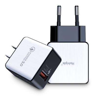 China Hottriple Mobile Phone Charger 18W 3A Quick QC 3.0 Travel Adapter USB Wall Charger For Mobile Phone for sale