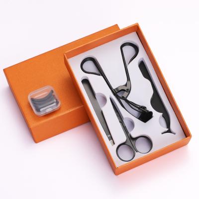 China With Instructions 2023 Hot Selling Stainless Steel Eyelash Tool Kit Tweezers Kit With Private Label Eyelash Curler Beauty Eyelash Tweezers Sets for sale