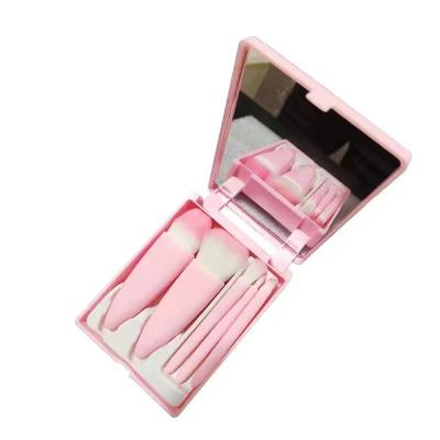 China Simple Style Travel 5Pcs Makeup Brush Base Professional Synthetic Cosmetics Powder Face Makeup Brush Set With Box for sale