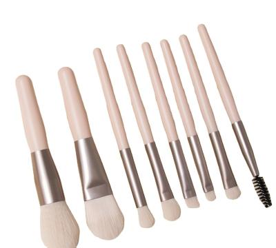 China Simple Style Low Price 8Pcs Travel Makeup Brush Base Synthetic Cosmetics Powder Face Makeup Brush With Bag for sale