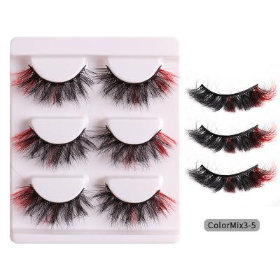 China Wholesale Natural Comfortable Cruelty Faux Mink Eyelashes Fluffy Wholesale Natural Private Label 3d Free Colored Lashes for sale