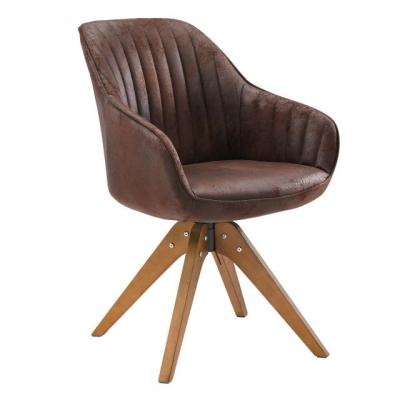 China Other Mid Century Modern Swivel Accent Chair With Beech Wood Legs Office Chair No Wheels Armchair For Office for sale