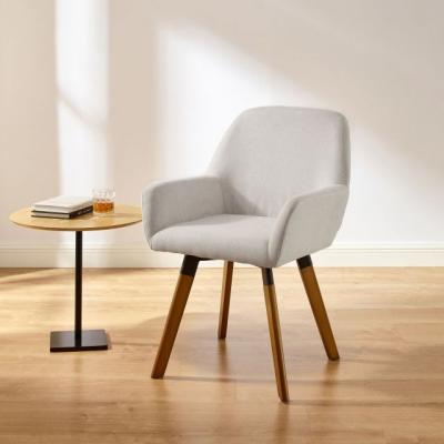 China New Arrivls Modern Accent Chair Cooling Armchair For Living Room Mid Century Linen Fabric Upholstered Office Chair for sale