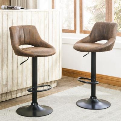 China (Size) Art Leon Open Backrest Swivel Bar Adjustable Stool for sale