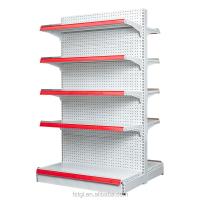 China White Gondola Supermarket Shelf Rack 80-120kg Weight Capacity for sale