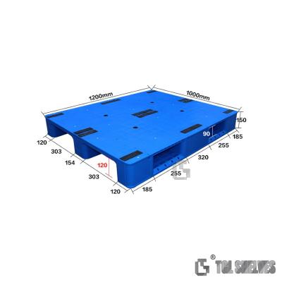 China Heavy Duty Plastic Euro Pallets 17.5kgs Weight 6T Static load for sale