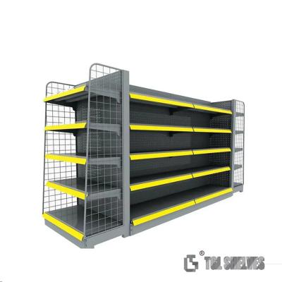 China Factory Price Convenience Store Display Shelves Shop Rack In Black Color for sale