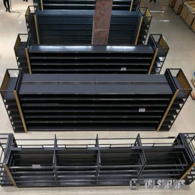 China Multi Layers Metal Gondola Shelving , Double Sided Gondola Shelving CE Certification for sale