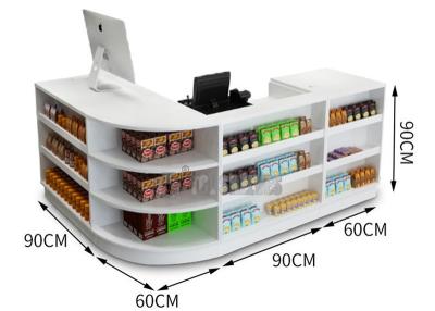 China Flexible Wooden Supermarket Checkout Counter Convenience Store Cash Table for sale