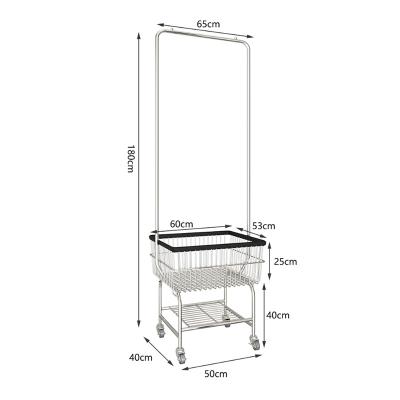 China Rolling Clothes Store Rack 1200×400×1400mm Aluminum alloy Material for sale