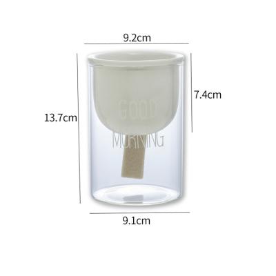 China Lowest Price Anti-Corrosion Hot Sales Self Watering Hydroponics Glass Self Watering Pot for sale