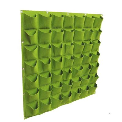 China Eco-friendly Customized Multi-pockets Garden Felt Wall Hanging Vertical Plant Growing Pot Bags for sale