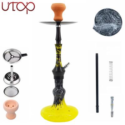 China Modern Smooking Shisha Unions Smoking Shisha Modern Rose Gold Nargile Glass Shisha Hookah Floor Set Russian Luxury Hookah Shisha Big Large for sale