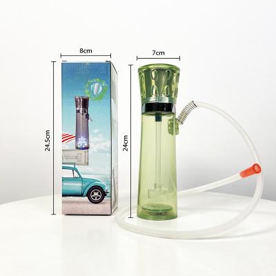 China Wholesale Portable + Easy Portable Led Shisha Cup Set Light Up Travel Narguile Huka Vandpibe Vannpipe Plastic Car Cup Smoking Hookah for sale