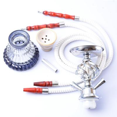 China Hot Sale Dubai Glass Shisha Hookah Aluminum Hookah Colored Hookah Shisha Hookah Set Lounge Furniture Narguile Huka for sale