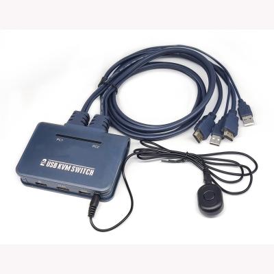 China 4K KVM Switch USB HDMI KVM Switch 2 Left with Button Remote Switch 2 Input 1 Output SW21UHB for sale